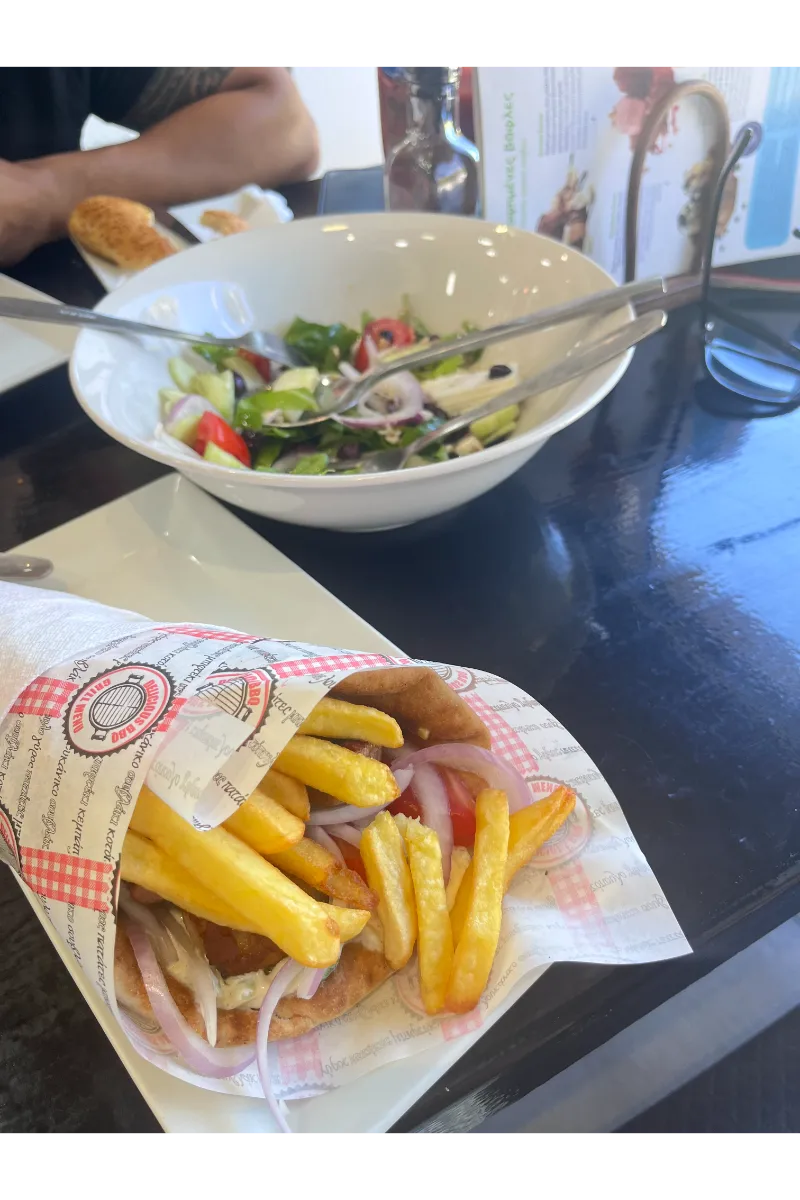 Street food in Europe - gyros in Greece.