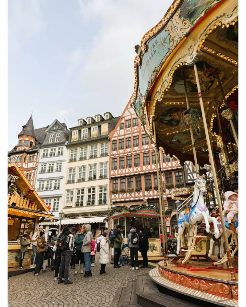 Frankfurt Christmas Market in 2025-Kids Carousel and Stands