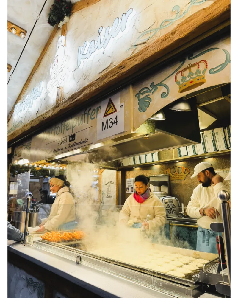Frankfurt Christmas Market Food Stands